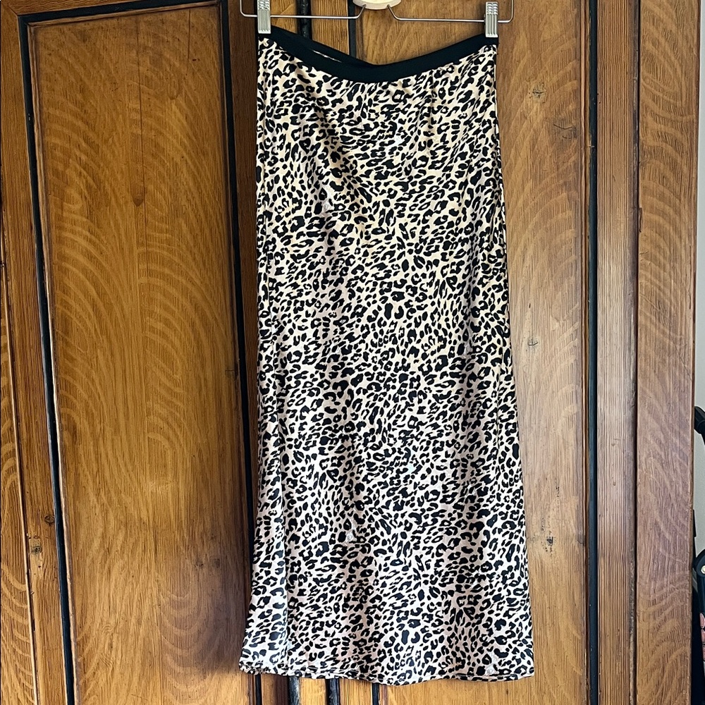French Connection Leopard Print Midi Skirt